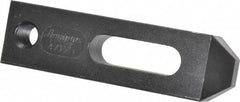 Jergens - 1/2" Stud, Low Carbon Steel, Plain Strap Clamp - 1-1/4" Travel, 4-1/2" OAL x 1-1/4" Wide x 3/4" High, Black Oxide Finish, Tapered Nose - Americas Industrial Supply