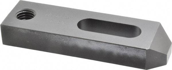 Jergens - 5/8" Stud, Low Carbon Steel, Plain Strap Clamp - 1-1/4" Travel, 5" OAL x 1-1/2" Wide x 3/4" High, Black Oxide Finish, Tapered Nose - Americas Industrial Supply