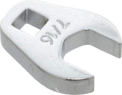 Proto - 7/16" 1/4" Drive Chrome Open End Crowfoot Wrench - 7/8" Head Diam x 1/4" Head Thickness - Americas Industrial Supply