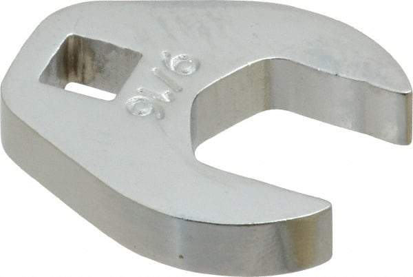 Proto - 9/16" 1/4" Drive Chrome Open End Crowfoot Wrench - 1-1/8" Head Diam x 1/4" Head Thickness - Americas Industrial Supply