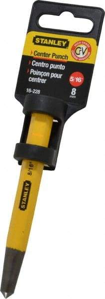 Stanley - 5/16" Center Punch - 4-1/2" OAL, Tempered Steel - Americas Industrial Supply