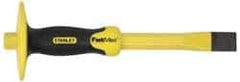 Stanley - 12" OAL x 1" Blade Width Cold Chisel - 1" Tip, 3/4" Stock, Patented Bi-Material Break Resistant Handle - Americas Industrial Supply