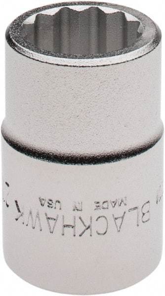 Blackhawk by Proto - 3/4" Drive, Standard Hand Socket - 12 Points, 2" OAL, Alloy Steel, Satin Finish - Americas Industrial Supply