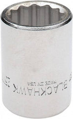 Blackhawk by Proto - 3/4" Drive, Standard Hand Socket - 12 Points, 2" OAL, Alloy Steel, Black Finish - Americas Industrial Supply