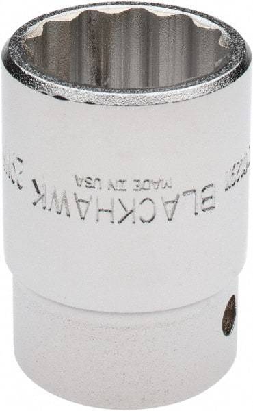 Blackhawk by Proto - 3/4" Drive, Standard Hand Socket - 6 Points, 2-13/64" OAL, Alloy Steel, Black Finish - Americas Industrial Supply