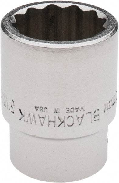 Blackhawk by Proto - 3/4" Drive, Standard Hand Socket - 6 Points, 2-13/64" OAL, Alloy Steel, Black Finish - Americas Industrial Supply