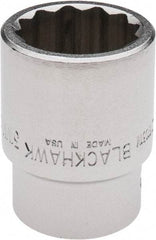 Blackhawk by Proto - 3/4" Drive, Standard Hand Socket - 6 Points, 2-13/64" OAL, Alloy Steel, Black Finish - Americas Industrial Supply