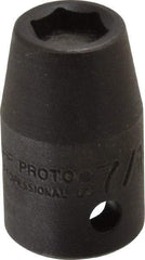 Proto - 1/2" Drive 7/16" Standard Impact Socket - 6 Points, 1-1/2" OAL - Americas Industrial Supply