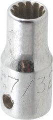 Proto - 1/4" Drive, 7/32" Socket, Spline Socket - 12 Points, 59/64" OAL - Americas Industrial Supply