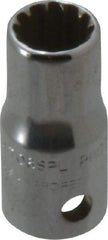 Proto - 1/4" Drive, 1/4" Socket, Spline Socket - 12 Points, 59/64" OAL - Americas Industrial Supply