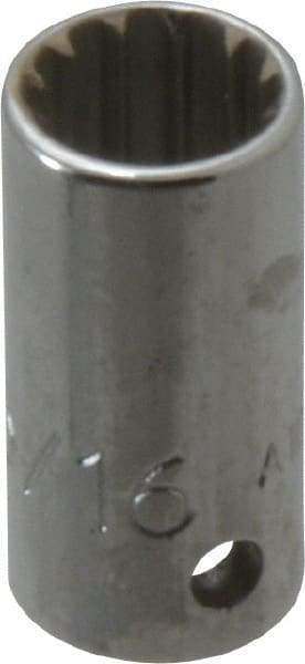 Proto - 1/4" Drive, 5/16" Socket, Spline Socket - 12 Points, 59/64" OAL - Americas Industrial Supply