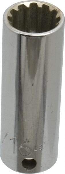 Proto - 3/8" Drive, 9/16" Socket, Spline Socket - 12 Points, 2-3/8" OAL - Americas Industrial Supply