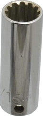 Proto - 3/8" Drive, 9/16" Socket, Spline Socket - 12 Points, 2-3/8" OAL - Americas Industrial Supply
