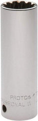 Proto - 1/2" Drive, 13/16" Socket, Spline Socket - 12 Points, 3-3/8" OAL - Americas Industrial Supply