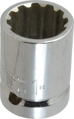 Proto - 3/4" Drive, 1" Socket, Spline Socket - 12 Points, 1-15/16" OAL - Americas Industrial Supply