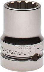 Proto - 1" Drive, 1-3/16" Socket, Spline Socket - 12 Points, 2-3/4" OAL - Americas Industrial Supply