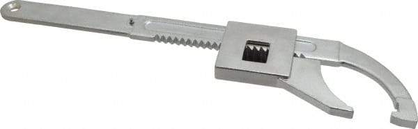 Facom - 25/32" to 3-15/16" Capacity, Satin Chrome Finish, Adjustable Hook Spanner Wrench - 8-15/32" OAL, 13/64" Hook Pin Height - Americas Industrial Supply