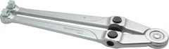 Facom - 25/32" to 4" Capacity, Satin Chrome Finish, Adjustable Face Spanner Wrench - 10-5/8" OAL, 5mm Hook Pin Height - Americas Industrial Supply