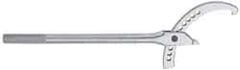 Facom - 8-21/32" to 12-3/4" Capacity, Satin Chrome Finish, Adjustable Hook Spanner Wrench - 25-19/32" OAL, 19mm Hook Pin Height - Americas Industrial Supply