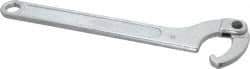 Facom - 1-31/32" to 3-5/32" Capacity, Satin Chrome Finish, Adjustable Hook Spanner Wrench - 11-1/32" OAL, 13/64" Hook Pin Height - Americas Industrial Supply