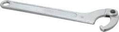Facom - 1-31/32" to 3-5/32" Capacity, Satin Chrome Finish, Adjustable Hook Spanner Wrench - 11-1/32" OAL, 13/64" Hook Pin Height - Americas Industrial Supply