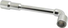 Facom - 9/16", 6 Point, Satin Chrome Coated, 90 ° Offset Socket Wrench - 169mm OAL, 22.5mm Head Thickness - Americas Industrial Supply