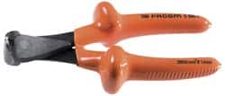Facom - 6-11/16" OAL, 1.6mm Capacity, End Cutting Pliers - 1/4" Jaw Length x 1-3/8" Jaw Width, End Cut Head, Electro-Static Dissipative Nonslip Cushioned Grips Handle - Americas Industrial Supply