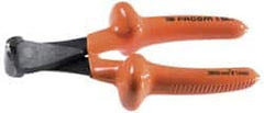 Facom - 6-11/16" OAL, 1.6mm Capacity, End Cutting Pliers - 1/4" Jaw Length x 1-3/8" Jaw Width, End Cut Head, Electro-Static Dissipative Nonslip Cushioned Grips Handle - Americas Industrial Supply