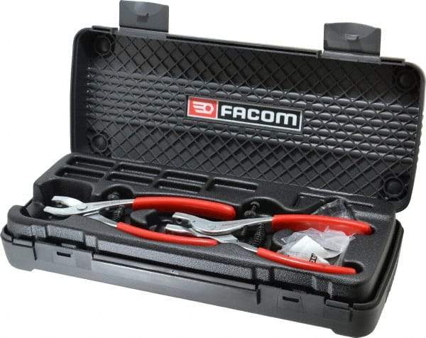 Facom - 21 Piece, Convertible Retaining Ring Pliers Set - 13-3/16" OAL, Comes in Plastic Case - Americas Industrial Supply