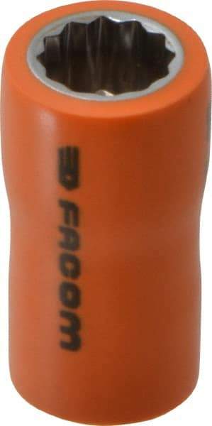 Facom - 3/8" Drive, Standard Hand Socket - 12 Points, 1-13/16" OAL, Alloy Steel - Americas Industrial Supply