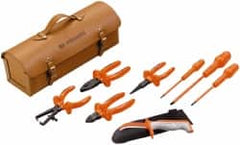 Facom - 8 Piece Insulated Tool Set - Comes with Leather Case - Americas Industrial Supply