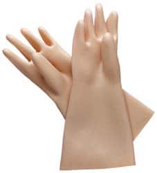 Facom - Size XL (10), 12-19/32" Long, Silicone Leather Protector - 1,000 AC Max Use Voltage, Tan/Gray, Wear Over Latex Insulating Gloves - Americas Industrial Supply
