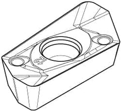 Kennametal - EP1424 HD Grade KCPK30 Carbide Milling Insert - TiN/TiCN/Al2O3 Finish, 0.1772" Thick, 2.4mm Corner Radius - Americas Industrial Supply