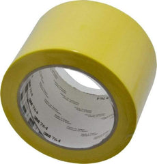 3M - Yellow Solid Color Vinyl Tape - 3" Wide x 108' Long x 0.005" Thick, General Traffic - Americas Industrial Supply
