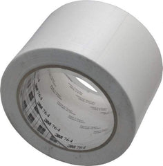 3M - White Solid Color Vinyl Tape - 3" Wide x 108' Long x 0.005" Thick, General Traffic - Americas Industrial Supply