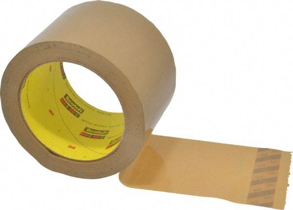 3M - 3" x 55 Yd Natural (Color) Rubber Adhesive Sealing Tape - Polypropylene Film Backing, 3.1 mil Thick, 70 Lb Tensile Strength, Series 375 - Americas Industrial Supply