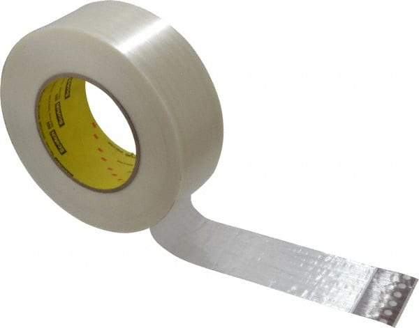 3M - 2" x 60 Yd Clear Rubber Adhesive Packaging Tape - Polypropylene Film Backing, 7.7 mil Thick, 270 Lb Tensile Strength, Series 880 - Americas Industrial Supply