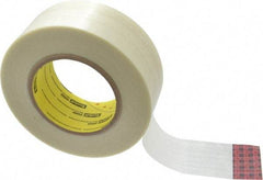 3M - 2" x 60 Yd Clear Rubber Adhesive Packaging Tape - Polypropylene Film Backing, 6.6 mil Thick, 380 Lb Tensile Strength, Series 898NR - Americas Industrial Supply