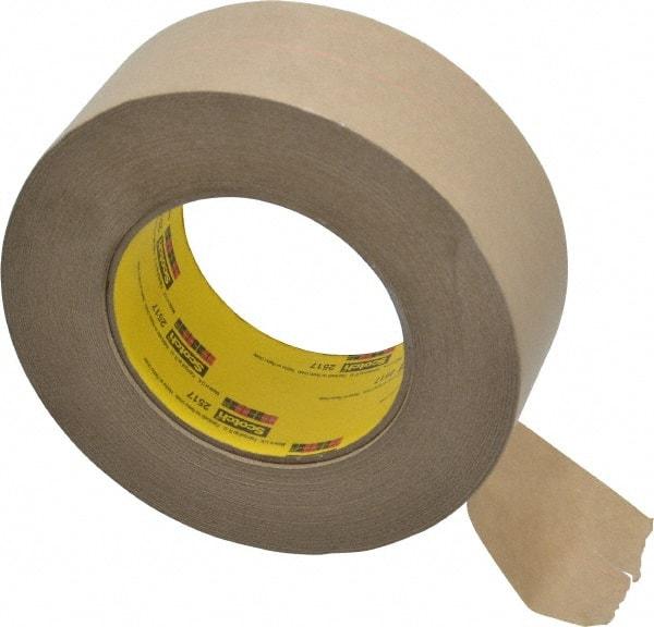 3M - 2" Wide x 60 Yd Long Brown Paper Masking Tape - Series 2517, 6.5 mil Thick, 35 In/Lb Tensile Strength - Americas Industrial Supply