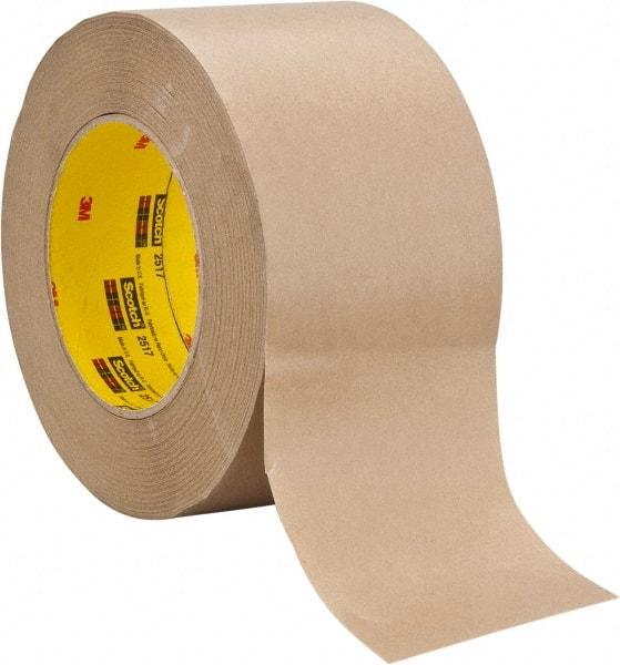 3M - 3" Wide x 60 Yd Long Brown Paper Masking Tape - Series 2517, 6.5 mil Thick, 35 In/Lb Tensile Strength - Americas Industrial Supply