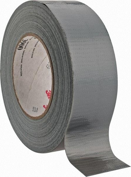 3M - 2" x 55m Silver Duct Tape - 8.1 mil, Rubber Adhesive, Polyethylene Film Backing, 32 Lb/ln Tensile Strength, 200°F Max, Series 3900 - Americas Industrial Supply