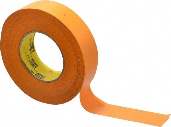 3M - 1-1/2" Wide x 60 Yd Long Orange Paper Masking Tape - Series 2525, 9.5 mil Thick, 49 In/Lb Tensile Strength - Americas Industrial Supply