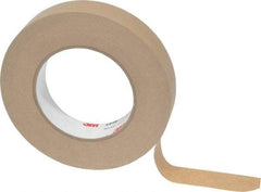 3M - 1" Wide x 60 Yd Long Tan Paper Masking Tape - Series 2515, 6.7 mil Thick, 36 In/Lb Tensile Strength - Americas Industrial Supply