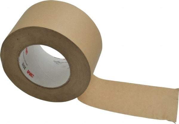 3M - 3" Wide x 60 Yd Long Tan Paper Masking Tape - Series 2515, 6.7 mil Thick, 36 In/Lb Tensile Strength - Americas Industrial Supply