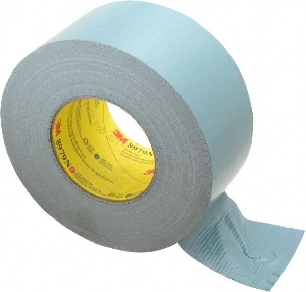 3M - 3" x 55m Blue Duct Tape - 12.1 mil, Rubber Adhesive, Polyethylene Film Backing, 36 Lb/ln Tensile Strength, 200°F Max, Series 8979N - Americas Industrial Supply