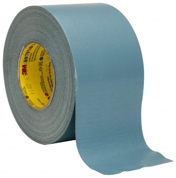 3M - 4" x 55m Blue Duct Tape - 12.1 mil, Rubber Adhesive, Polyethylene Film Backing, 36 Lb/ln Tensile Strength, 200°F Max, Series 8979N - Americas Industrial Supply