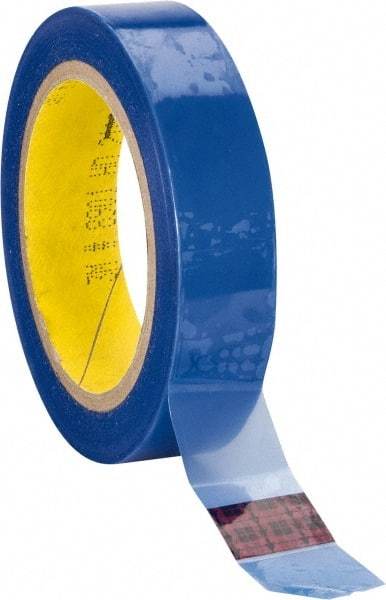 3M - 1" Wide x 72 Yd Long Blue Polyester Film Painter's Tape - Series 8901, 2.3 mil Thick, 26 In/Lb Tensile Strength - Americas Industrial Supply