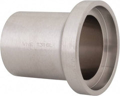 VNE - 1-1/2", E-Line Style, Sanitary Stainless Steel Pipe Long Welding Ferrule - Female Connection, Grade 316L - Americas Industrial Supply