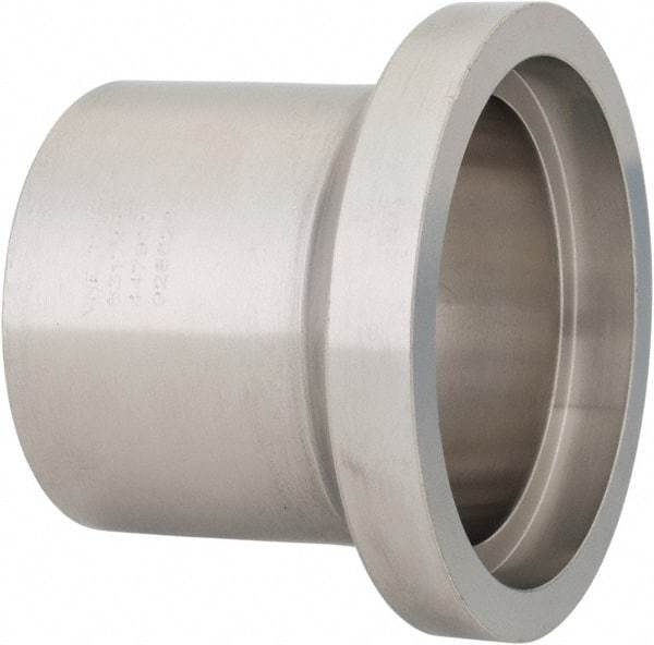 VNE - 2-1/2", E-Line Style, Sanitary Stainless Steel Pipe Long Welding Ferrule - Female Connection, Grade 316L - Americas Industrial Supply