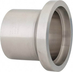 VNE - 2-1/2", E-Line Style, Sanitary Stainless Steel Pipe Long Welding Ferrule - Female Connection, Grade 316L - Americas Industrial Supply